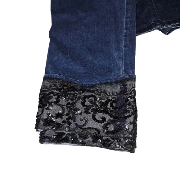 Chico's So Slim 3R Ankle Sequinned Jeans Lot Of 2 - Picture 3 of 6